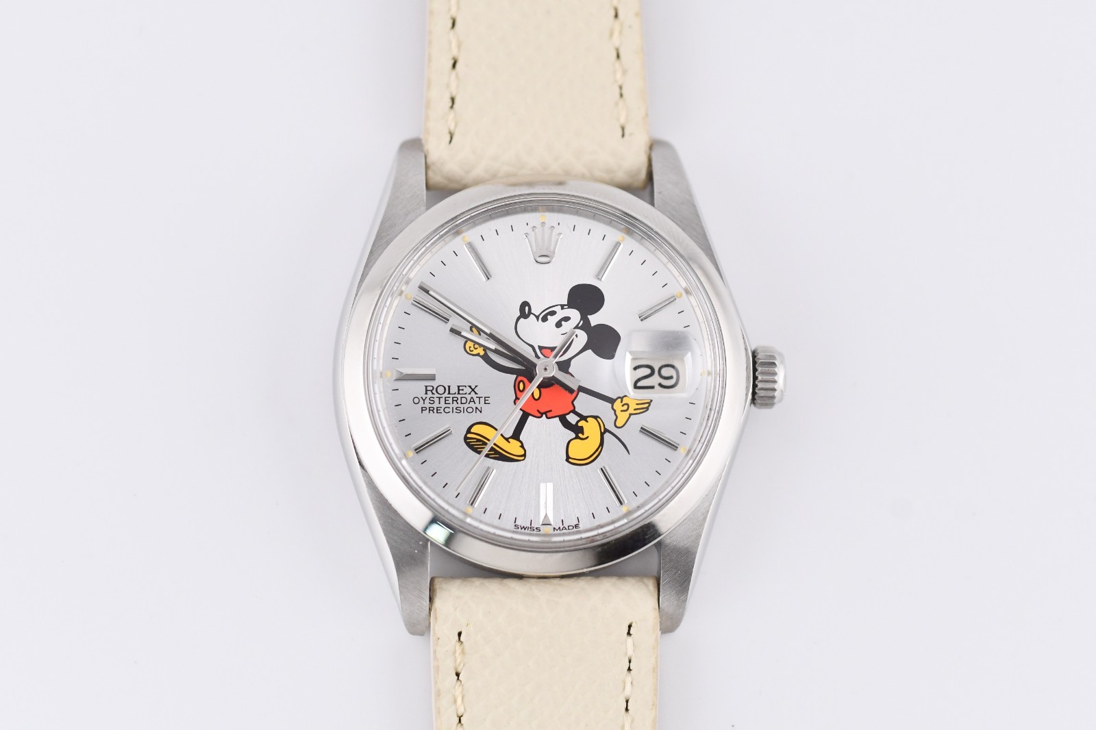 Rolex Precision 6694 | 34mm Stainless Steel | Mickey Mouse Dial