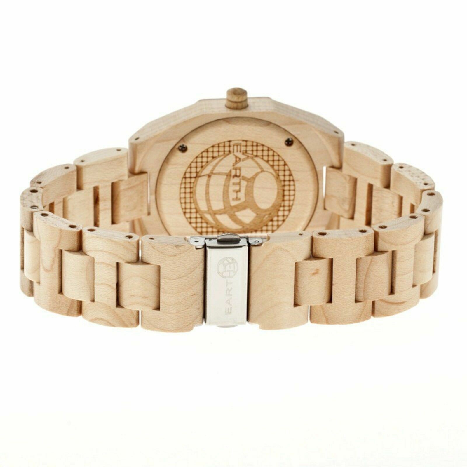 NEW Earth EW1901 Men’s Medullary Ray Watch Wood Dial Band Eco Friendly BEIGE
