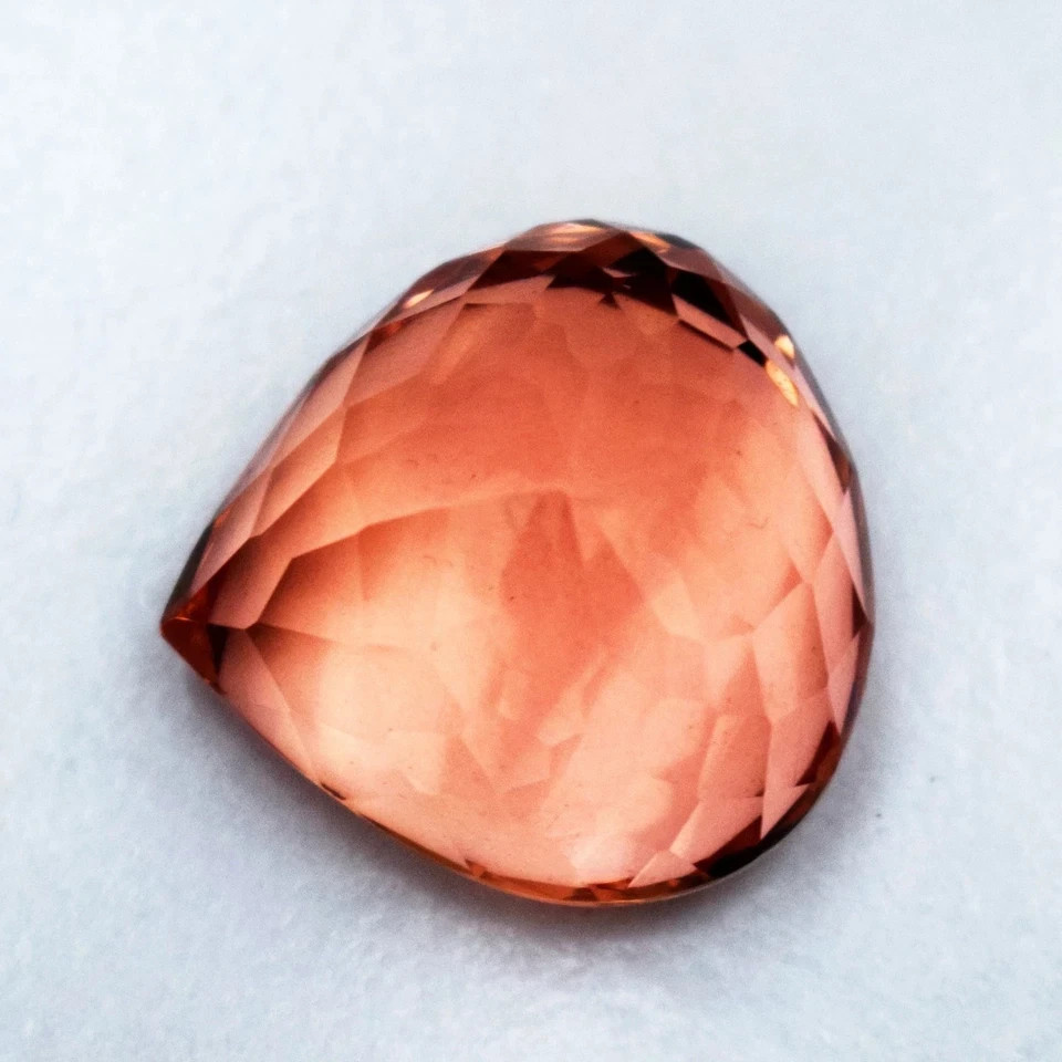 Huge 115 Ct Flawless Peach Topaz Pear Cut Stunning Certified Loose Gemstone