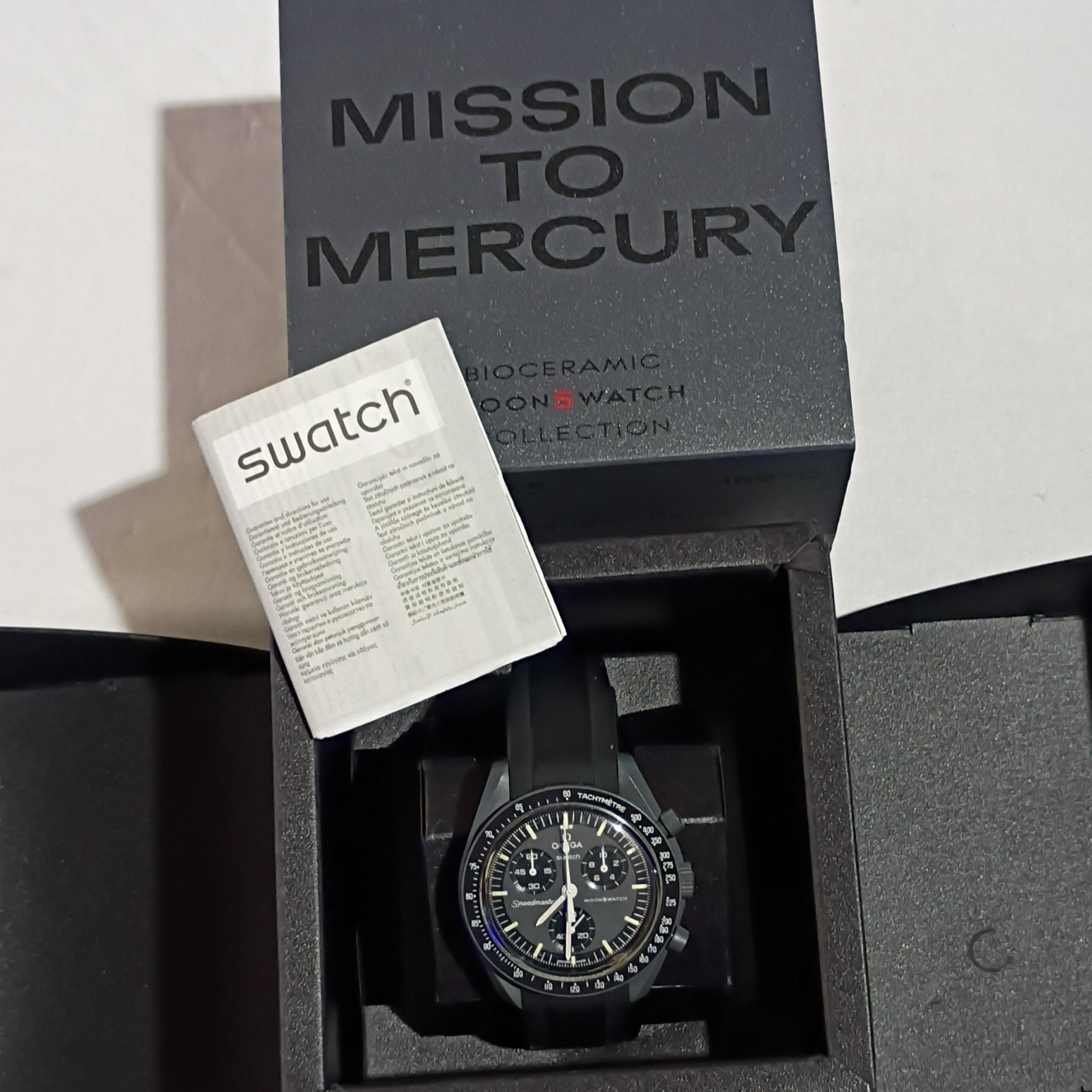 Swatch x Omega MoonSwatch Mission to Mercury 42mm Quartz Chrono w/ Box