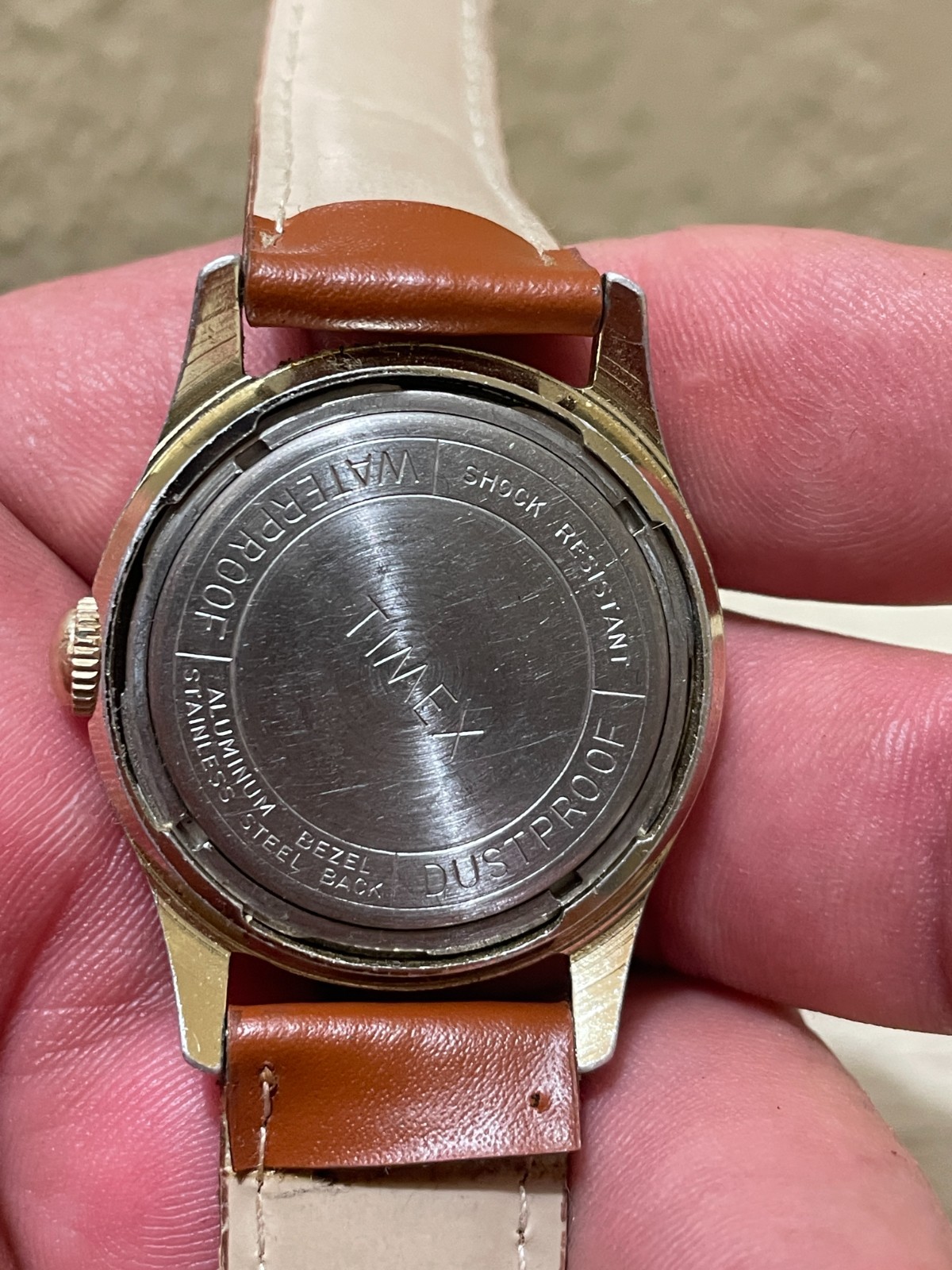 Rare Gold Salesman Sample Demonstrator Timex Marlin Men’s 34mm Wrist Watch