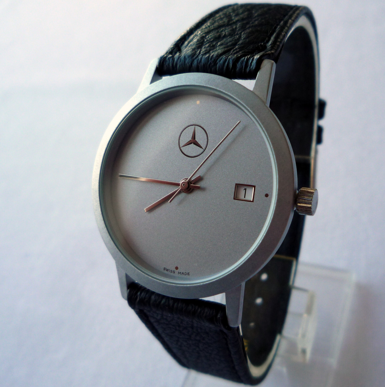 Mercedes Benz Vintage Classic Car Accessory Sport Basic Design Swiss Made Watch