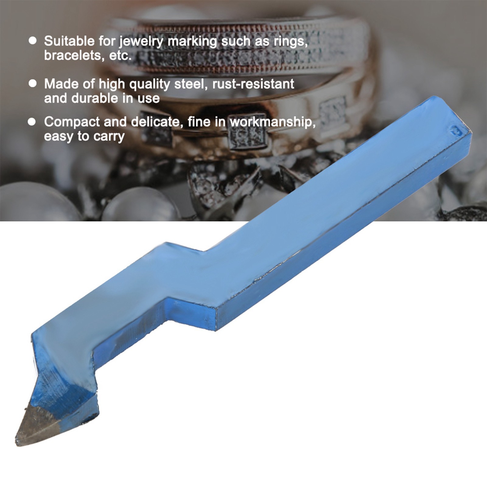 Steel Curved Jewelry Punch Stamp Mold Ring Bracelet Marking Tool (925)