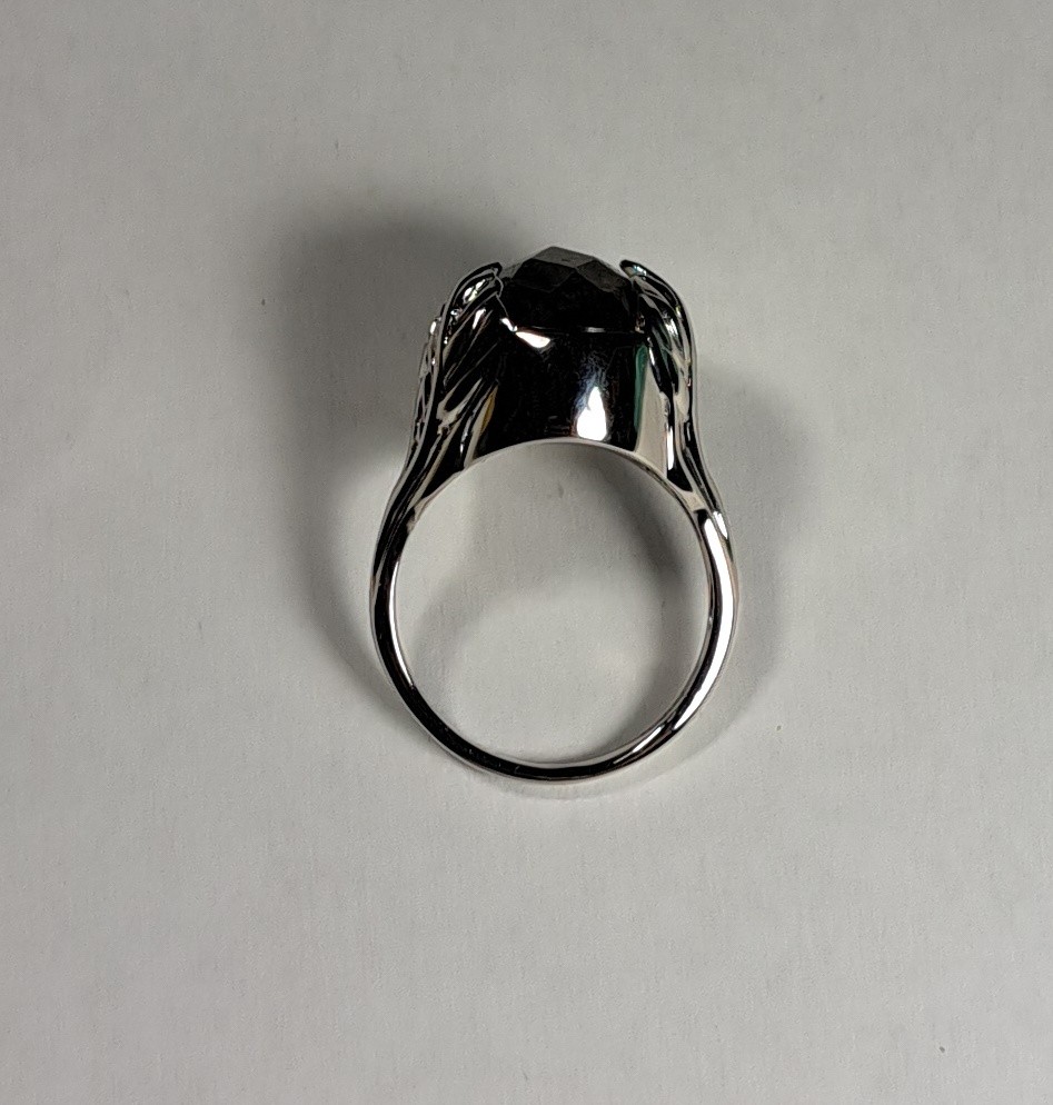 SAJEN 8.35 ct, Malagasy Labradorite Platinum over Sterling Silver Ring 7 NEW