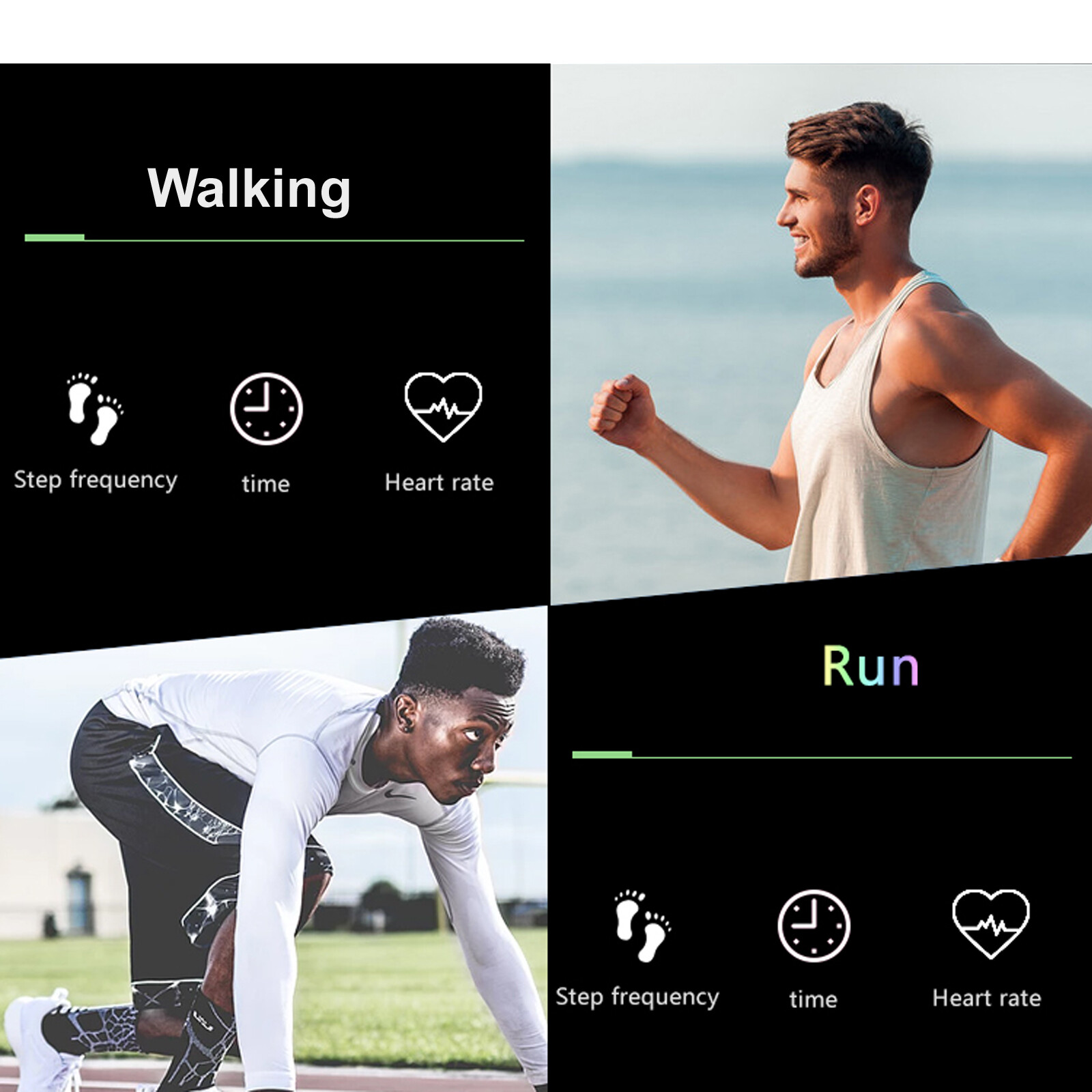 Bluetooth Smart Watch Sports Fitness Tracker Sleep Monitor Watch for Men Women