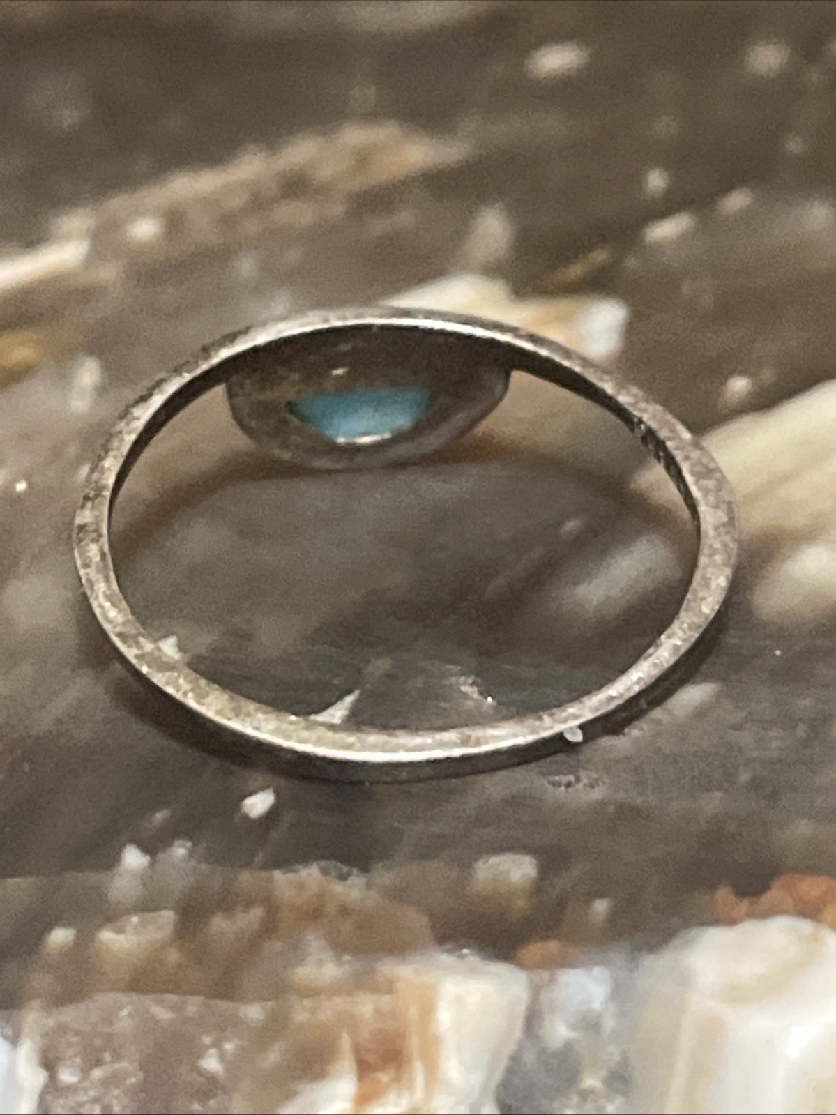 Pura Vida Costa Rica Designer Signed Sterling Silver Turquoise Ring Size 6.25
