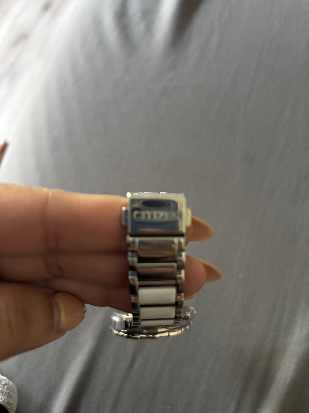 Citizen Eco-Drive Women’s Chronograph Date White Dial Silver/White Bracelet