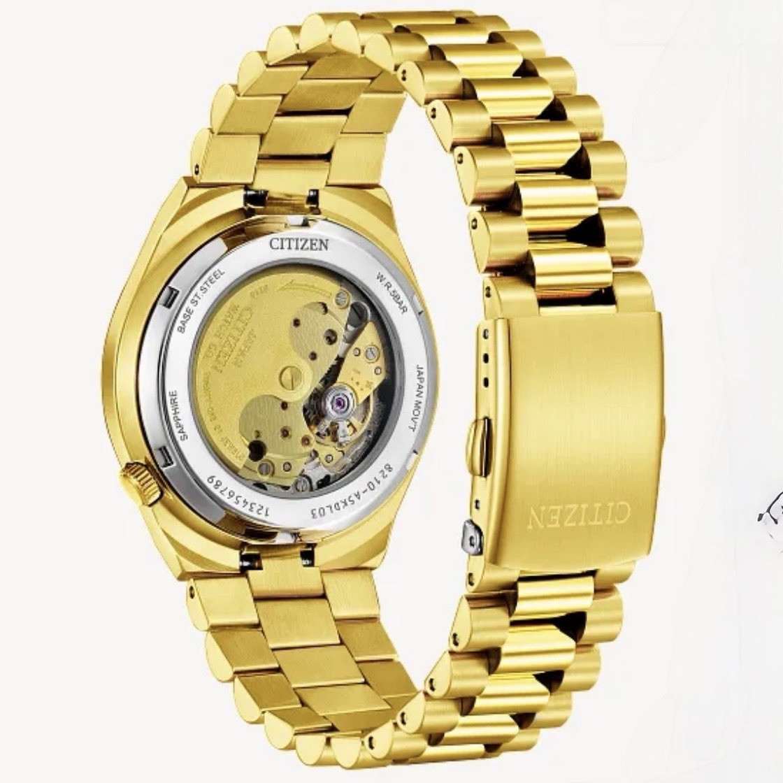 Citizen Tsuyosa Automatic Green Sunray Dial Gold Stainless 40mm Watch NJ0152-51X