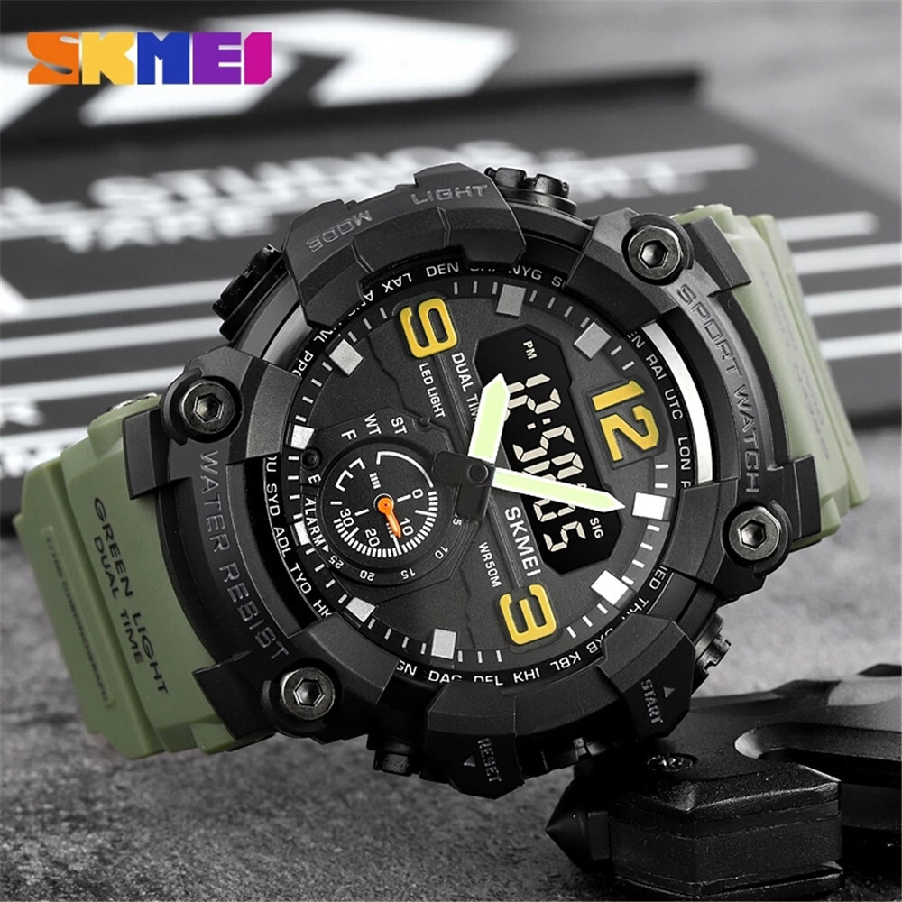 SKMEI Men Military Watch Camouflage Wristwatch LED Digital Quartz Sport Watches