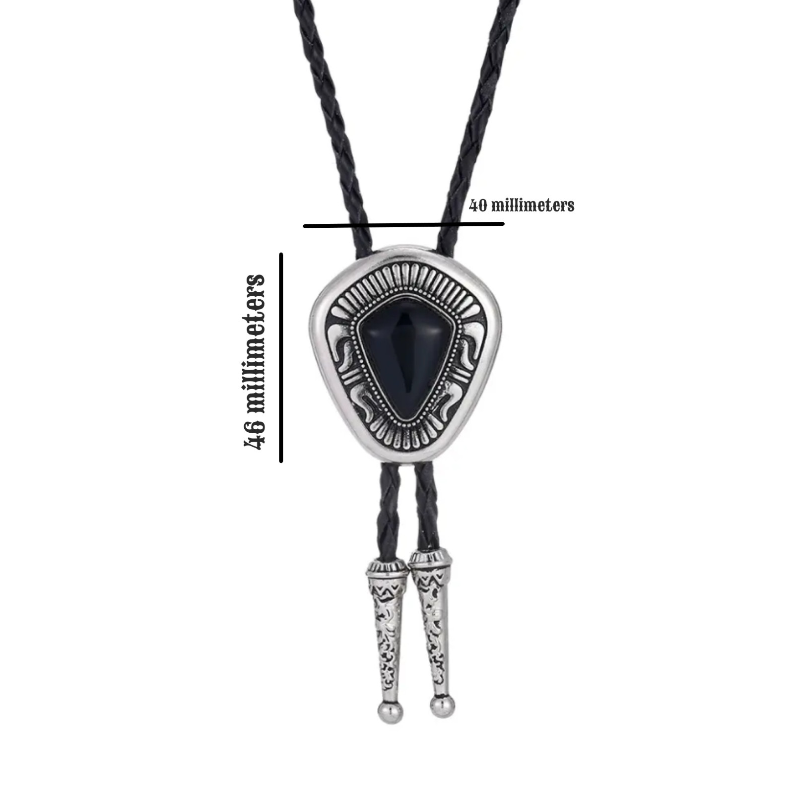 Bolo Tie Mens Wedding Necklace PU Leather Rope Western Cowboy Style