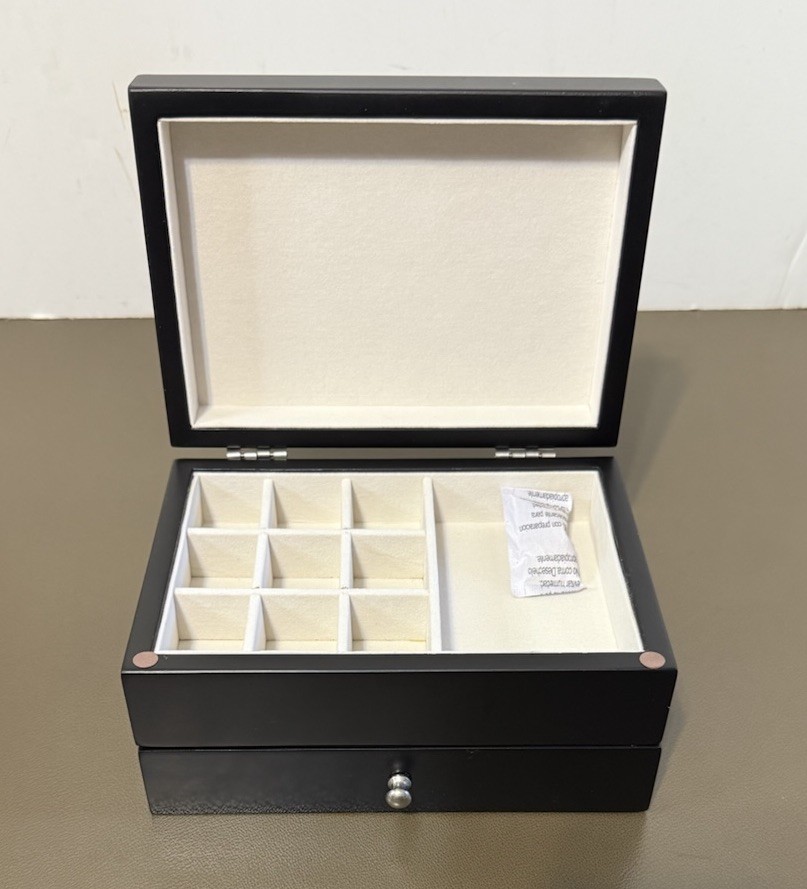 Small Mirror Jewelry Decorative Mini Wooden Table Top Jewelry Cabinet Box