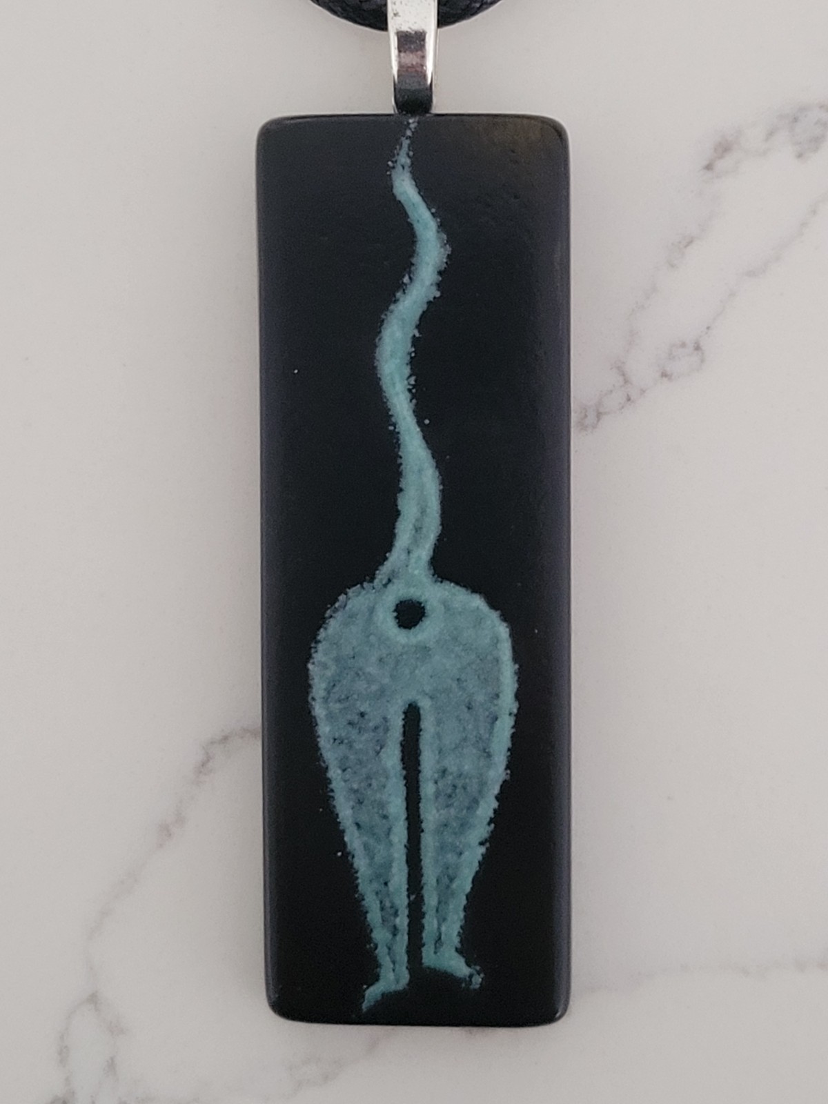 Hand Painted Crazy Cat Lady Necklace Of Cat Tail