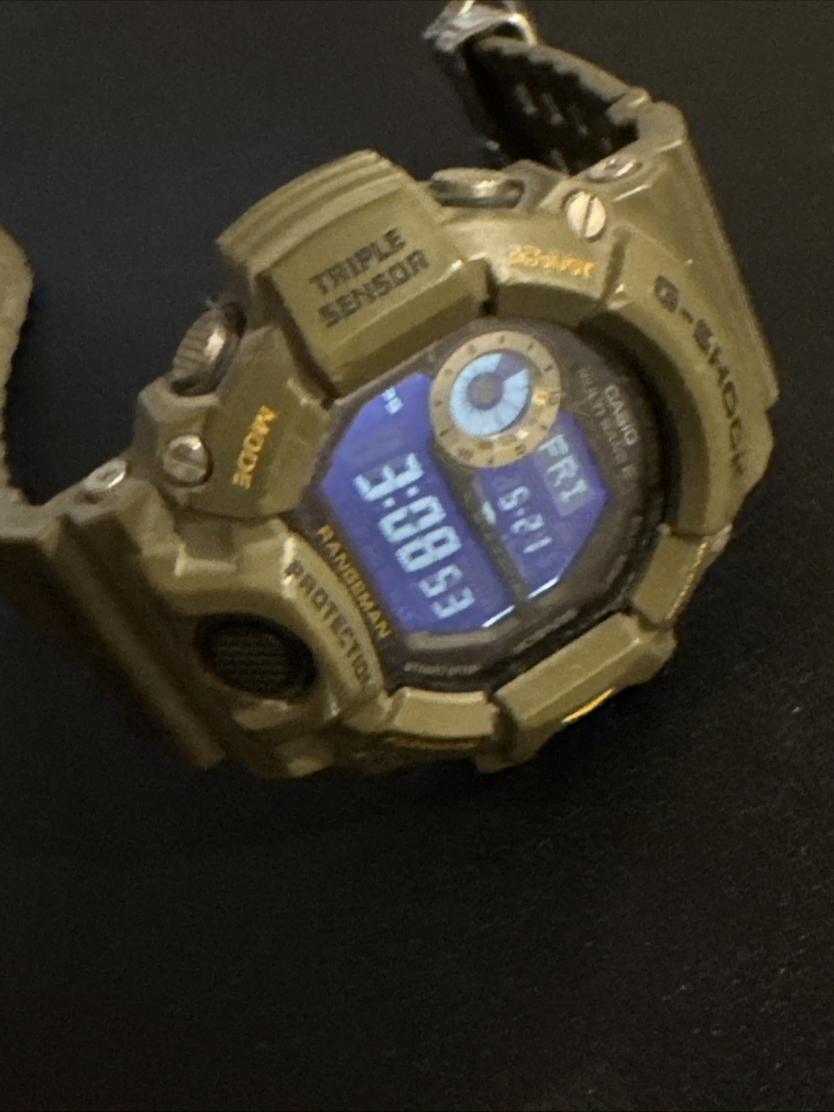 Casio G-shock Master of G Rangeman Green w/Negative Digital Display: GW9400-3