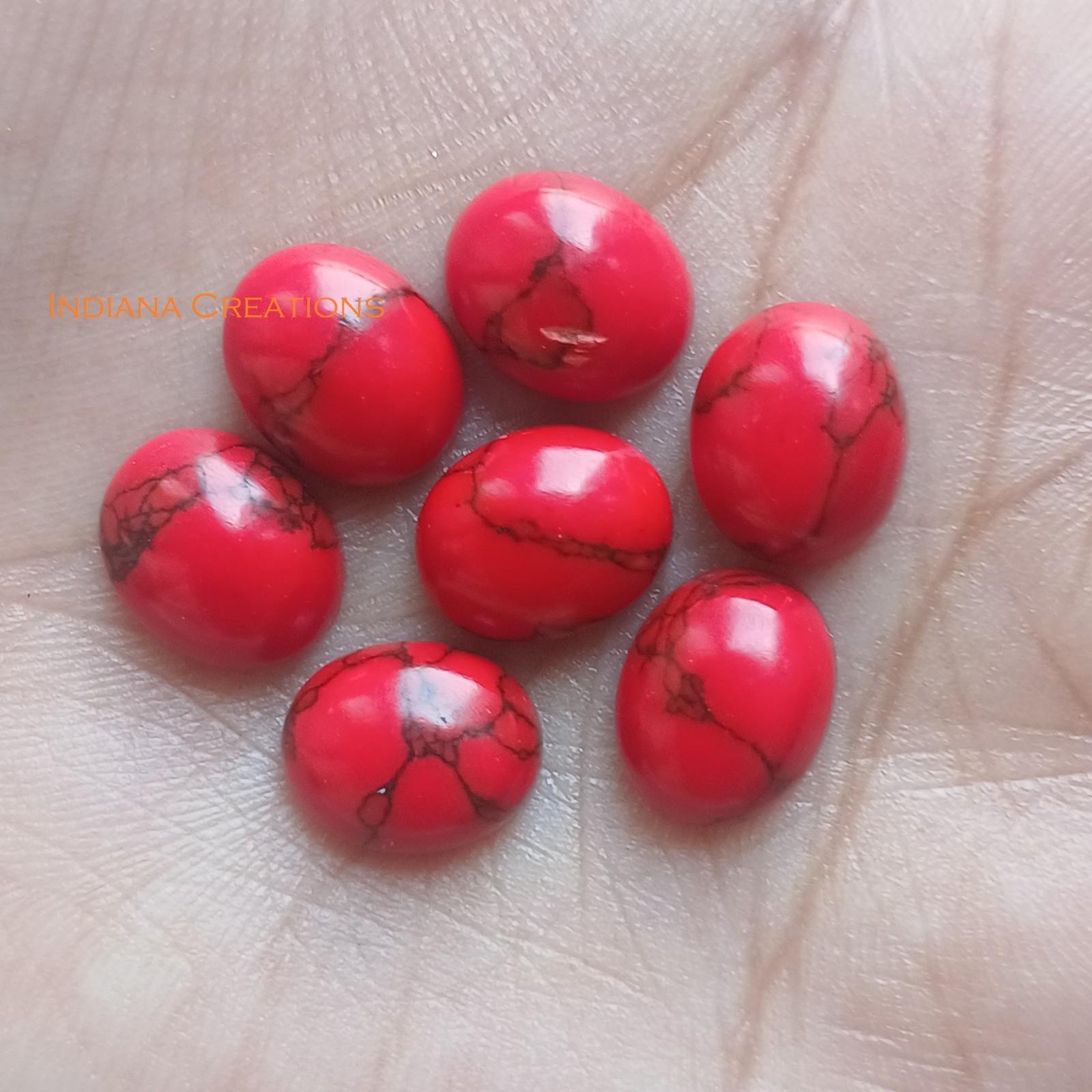 Red Howlite Oval Cabochon 6x8mm To 20x25mm Natural Loose Gemstone