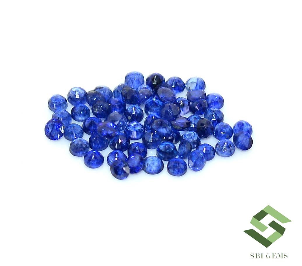 2-2.25 mm Natural Blue Sapphire Round Cut Lot 60 Pcs 4.20 CTS Loose Gemstones GF
