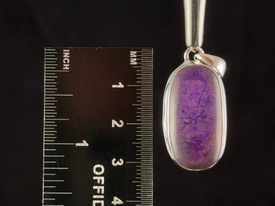 AA SUGILITE Crystal Pendant Sterling Silver Stone Cabochon Fine Jewelry, 54218