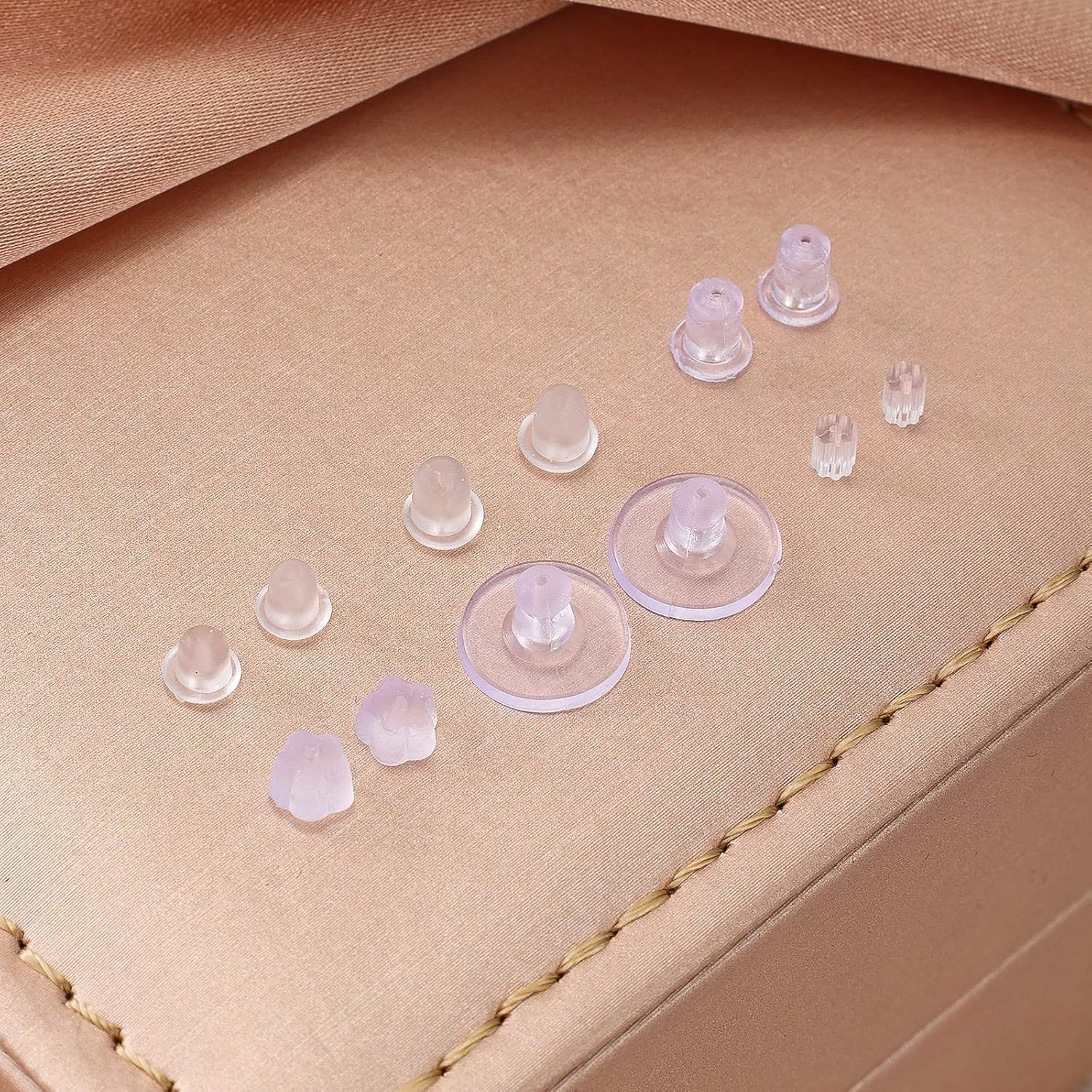 600 Pcs Hypoallergenic Silicone Earring Backs, Soft and Lightweight in 6 Styles