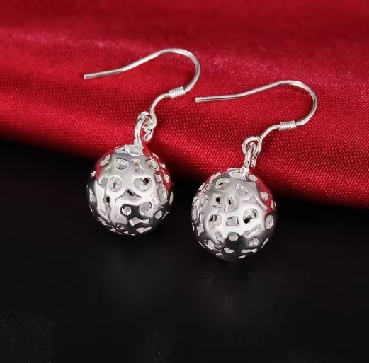 925 Sterling Silver Hoop Earrings Simple Women’s Fashion Wedding Jewelry