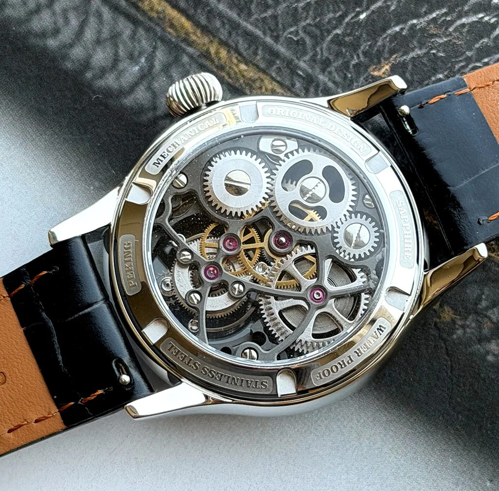Merkur Tourbillon Watch Purple Business Mechanical Hand Winding Sapphire 42mm Me