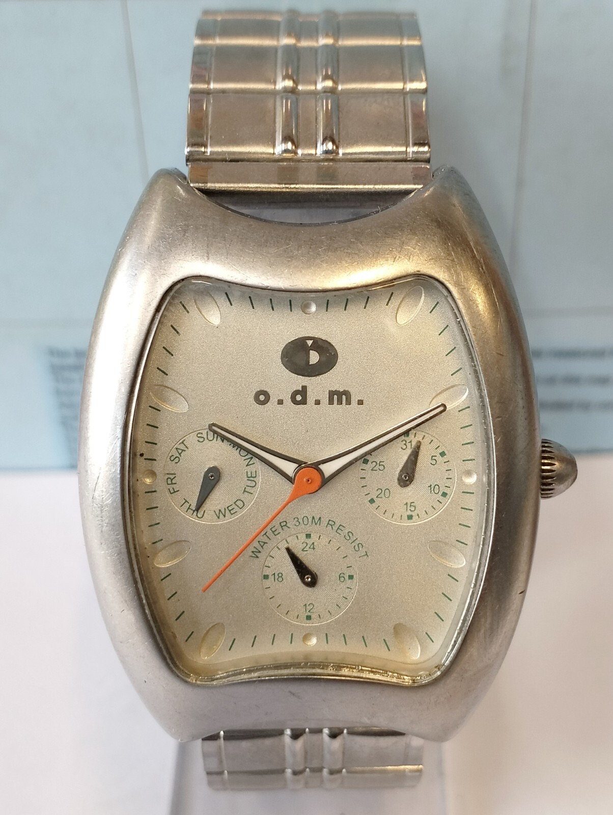 O.D.M. MULTIFUNCTION QUARTZ SILVER DIAL 840803 JAPAN MEN’S FULL WORKING VINTAGE