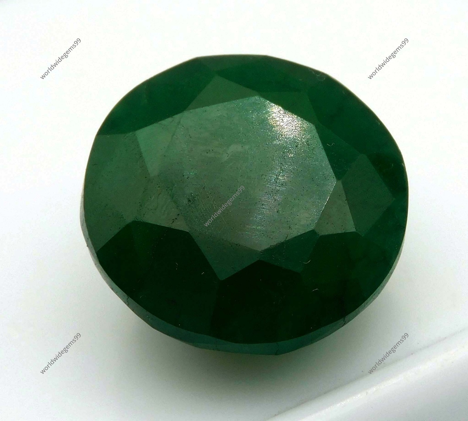 46.35Ct Natural Colombian Emerald Round Cut Untreated Certified Gemstone