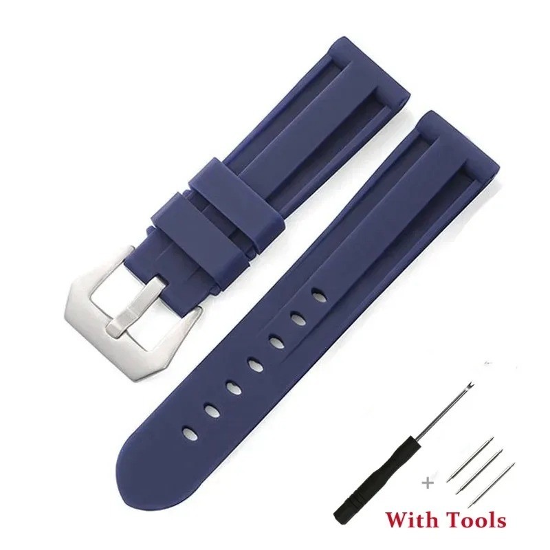 Silicone Rubber Watch Band Sport Replacement Strap 20mm 22mm 24mm 26mm