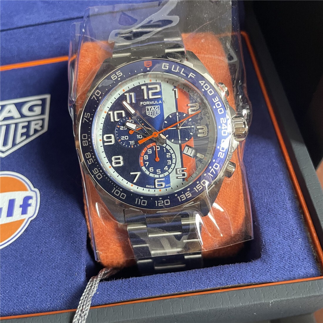 TAG QUARTZ CHRONOGRAPH FORMULA 1 blue MEN’S WATCH CAZ101AT.BA0842 GULF 43