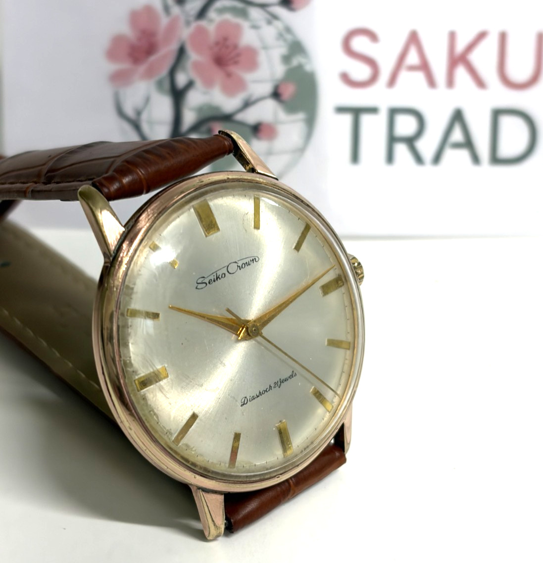 Vintage Seiko Crown J15003 Diashock 21 Jewels Hand Wind Men’s Watch Japan