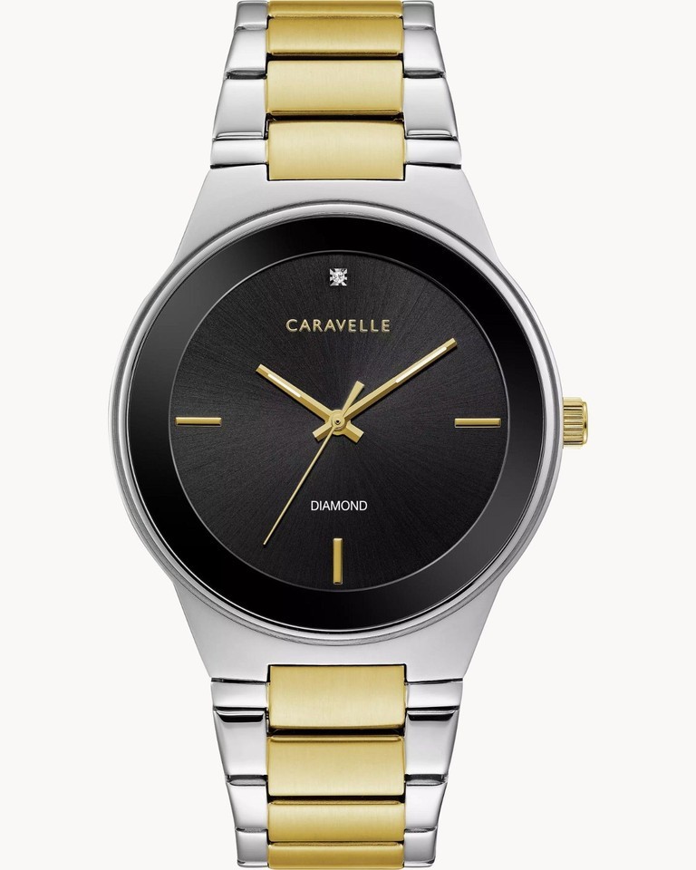 Caravelle New York by Bulova Diamond Men’s Black Watch 45D107