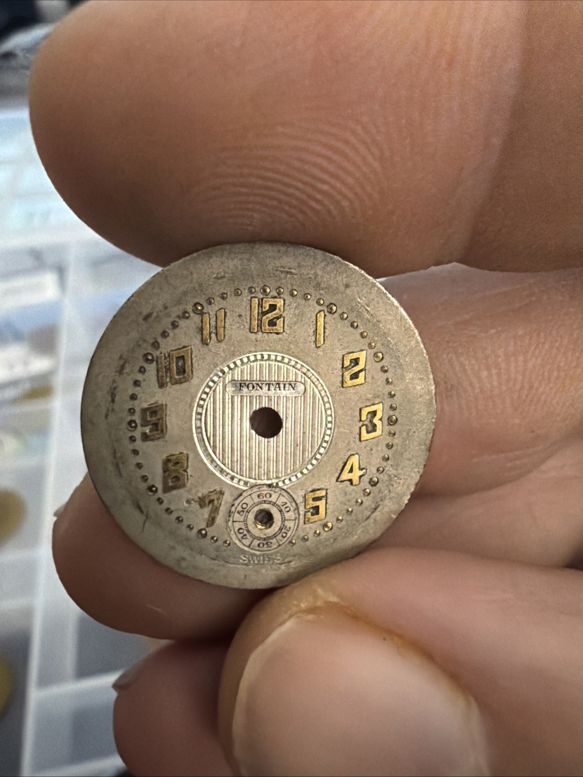 Vintage FON TAIN Swiss Made Watch Dial 22.5mm H28