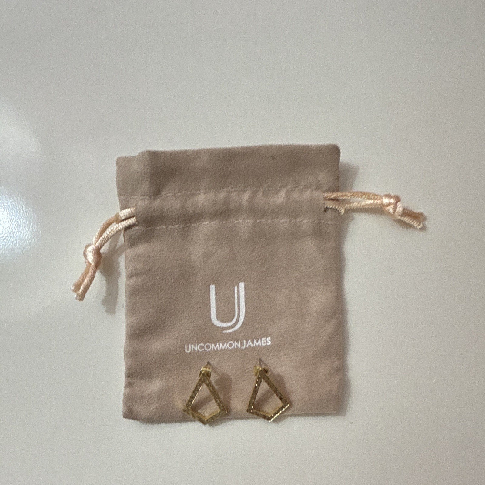 Uncommon James Gold Tone Earrings Lot of 2 Pairs w/ Original Box & Pouches