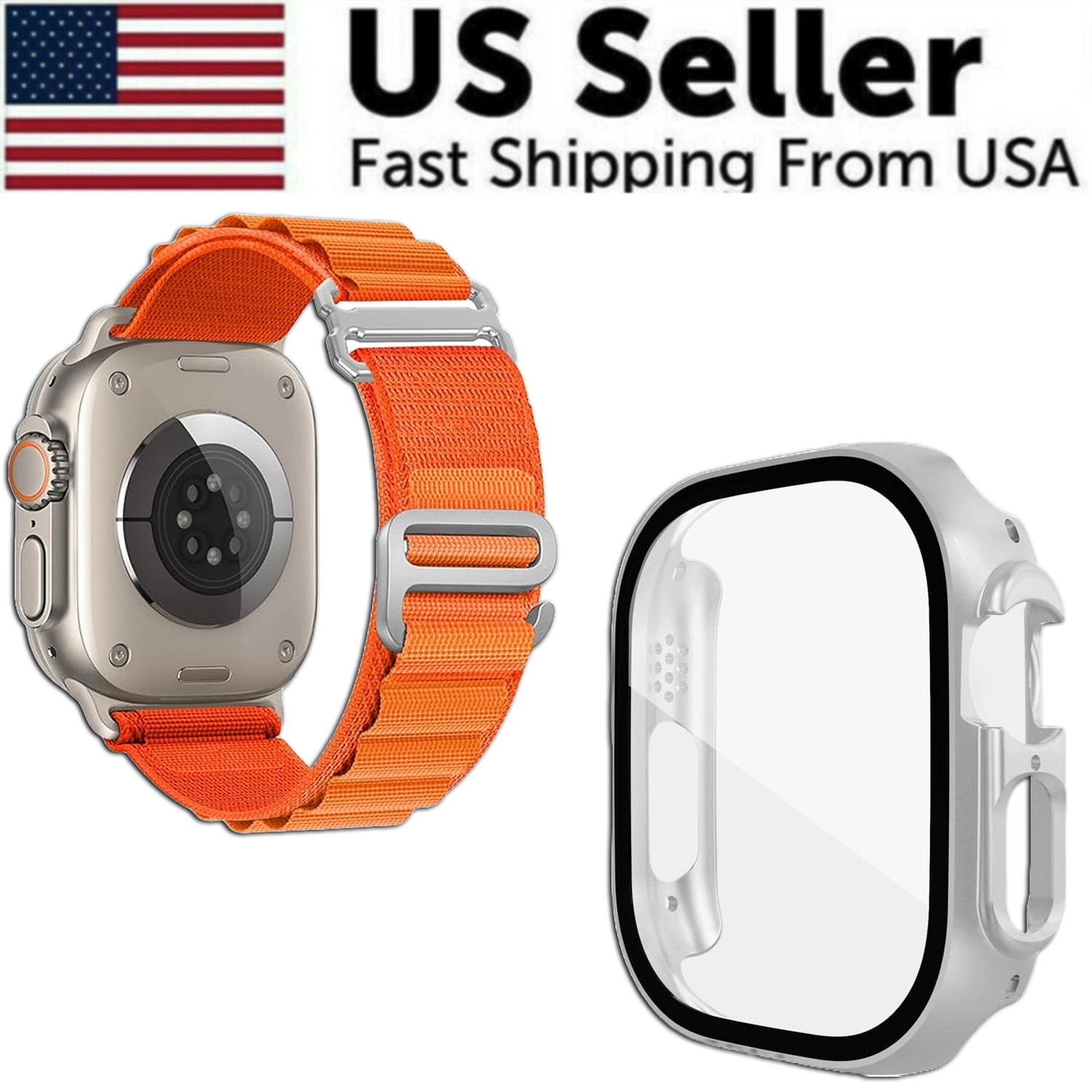 Nylon Trail Loop Watch Band Strap For Apple Watch Ultra 2 9/8/7/6/SE 44/45/49mm