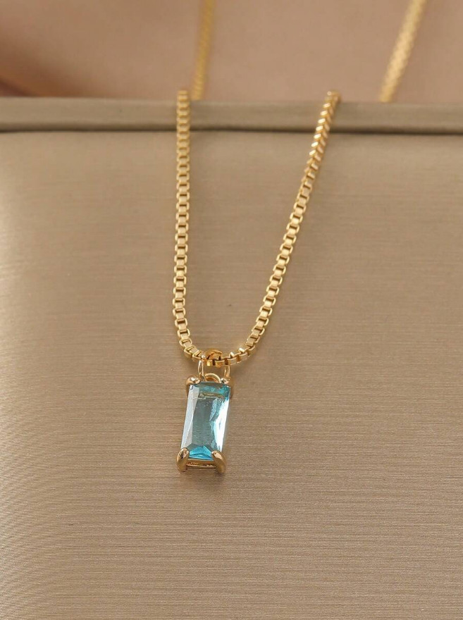 Birthstone Necklace for Women Necklace Dainty Cubic Zirconia Pendant Jewelry USA
