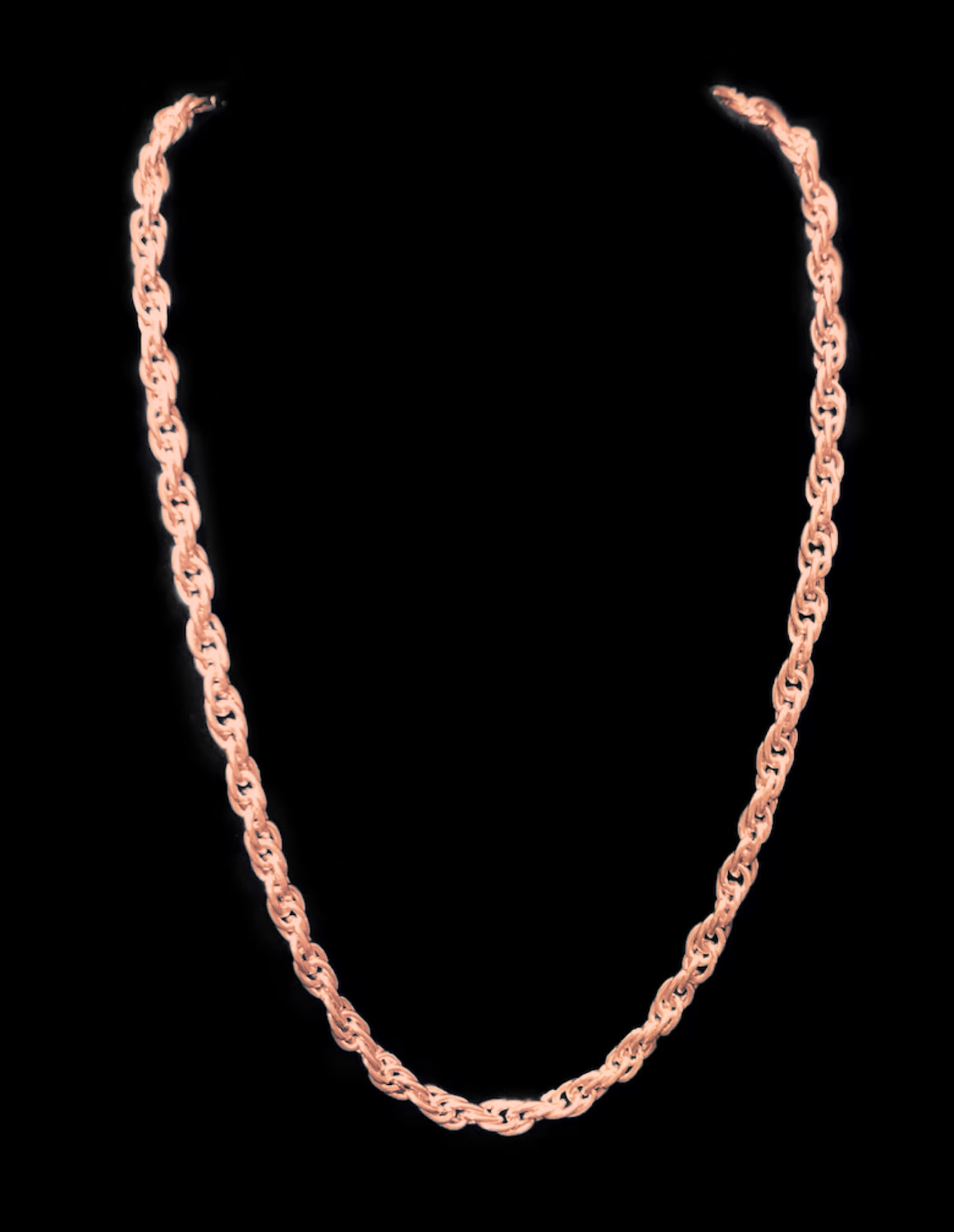 999 Copper Rope Chain Necklace, Customized Luxury, Handmade Jewelry Gift for Men
