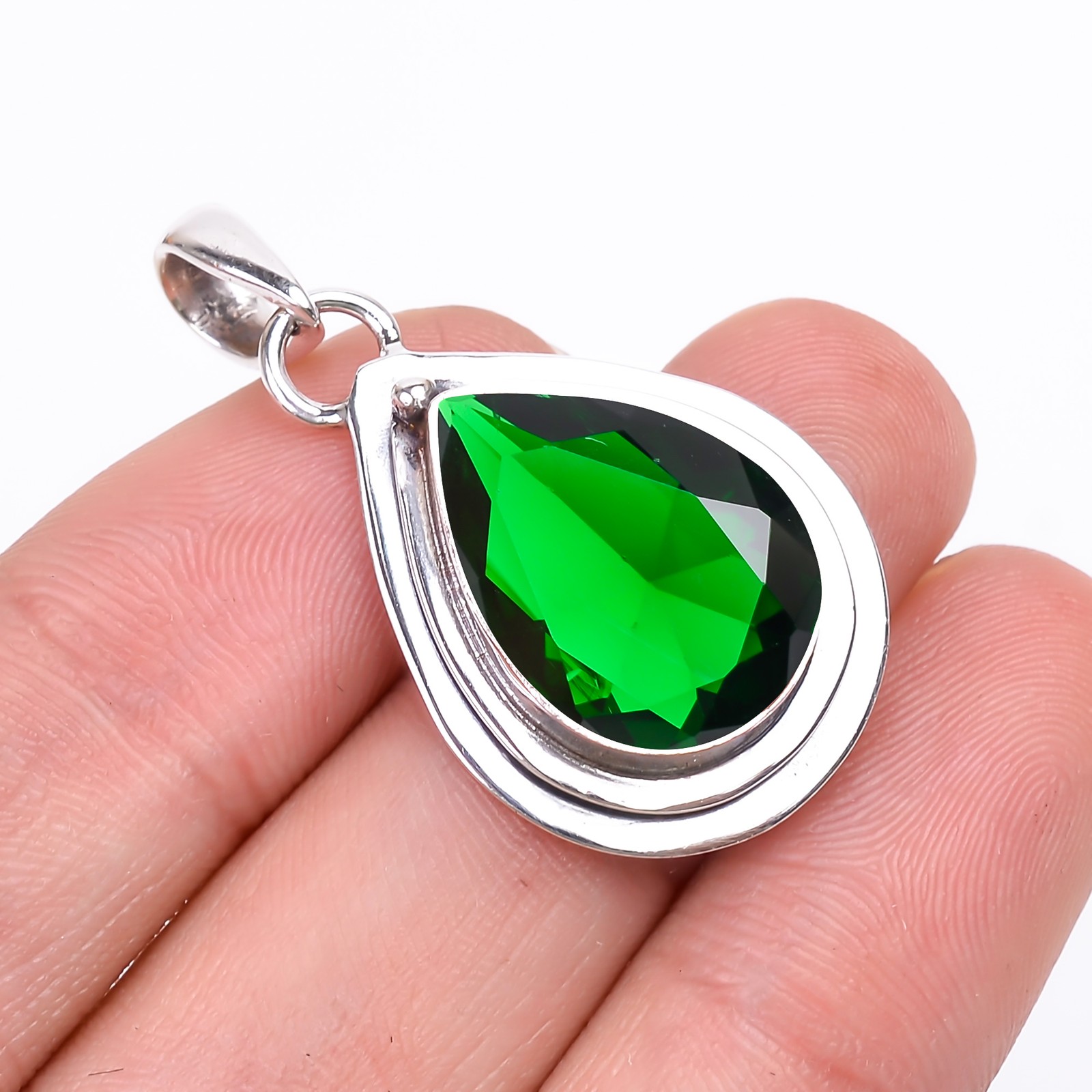 Chrome Diopside 925 Sterling Silver Pendant, Christmas Gift, Gift For Her P14969
