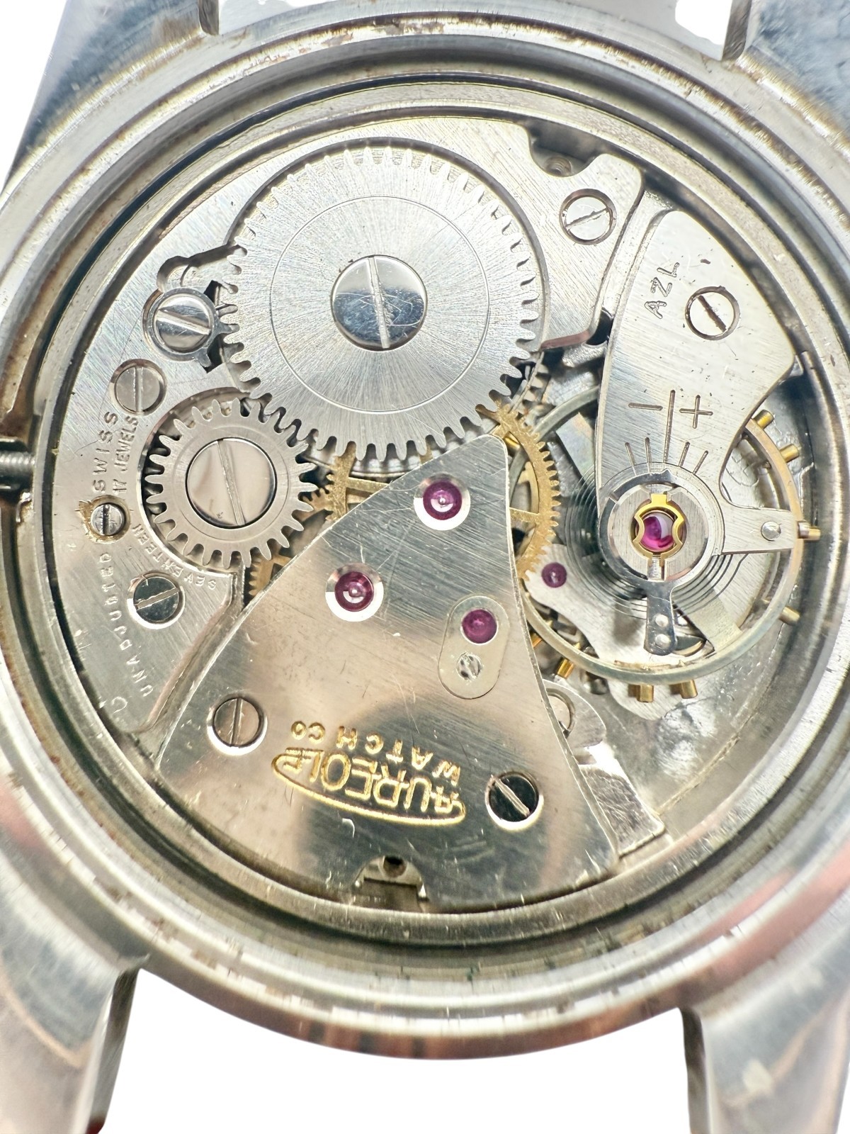 Vintage Steel Manual Wind Aureole Swiss Watch READ DESCRIPTION