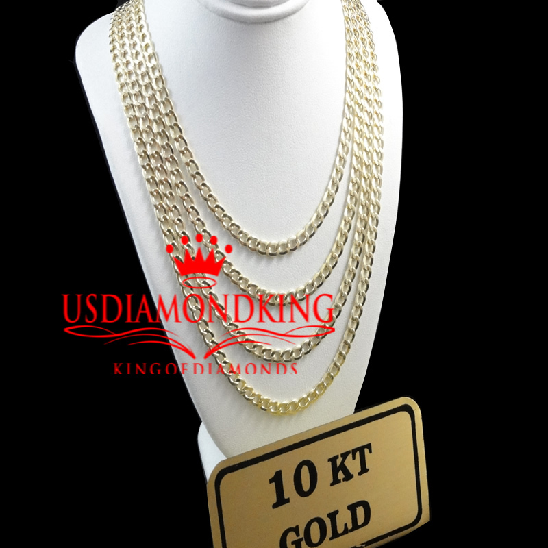 10K AUTHENTIC YELLOW GOLD MIAMI CUBAN CURB LINK CHAIN NECKLACE 2.5 MM 18~24 INCH