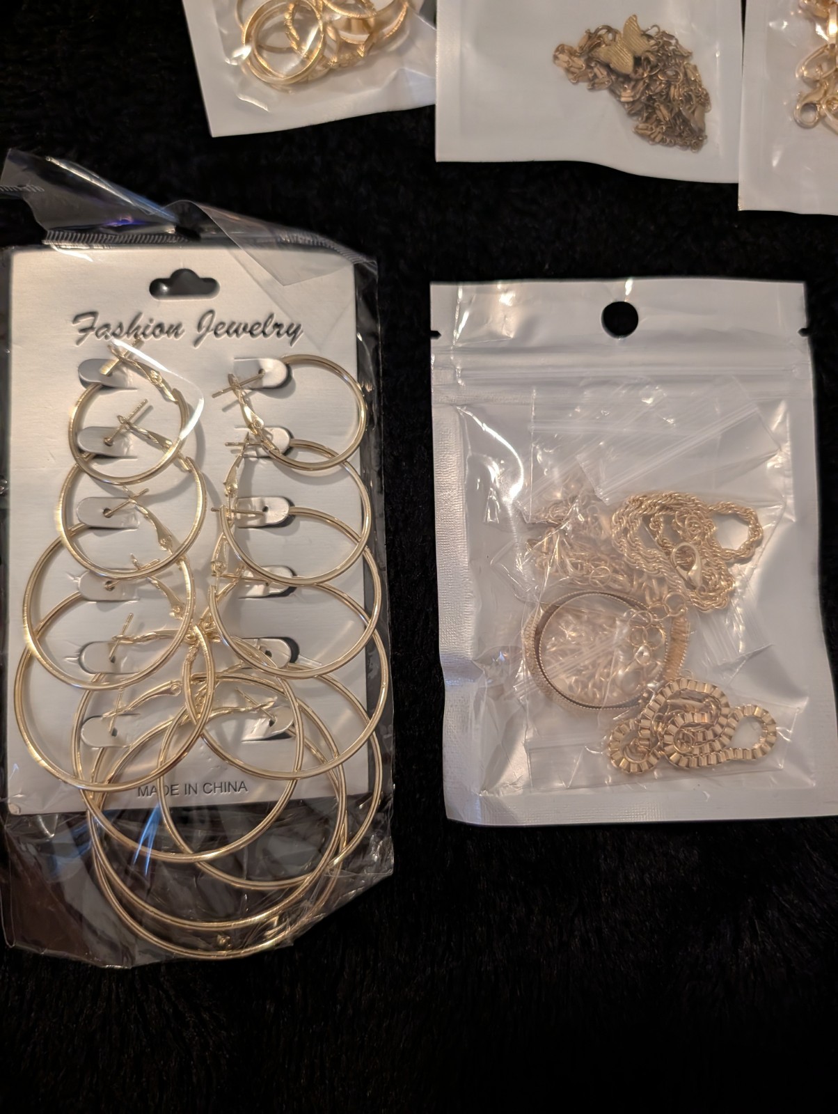 Fashion Jewelry Mixed Lot Earrings Necklaces Chains Metal Plastic