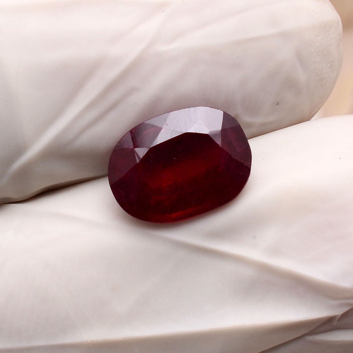 3.10 Cts Natural Mozambique Ruby 10.50mmx7.90mm Oval Cut Sparkling Red Gemstone