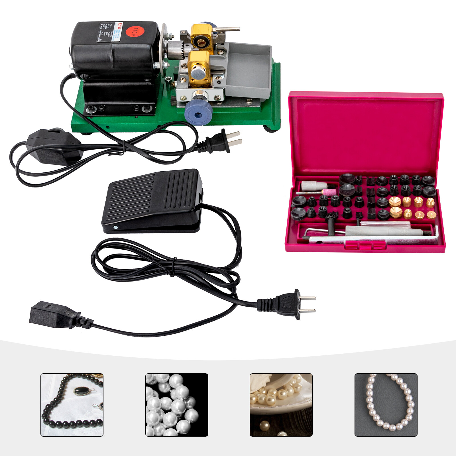 Jewelry Jade Pearl Stepless Drilling Holing Driller Tools Pearl Drilling Machine