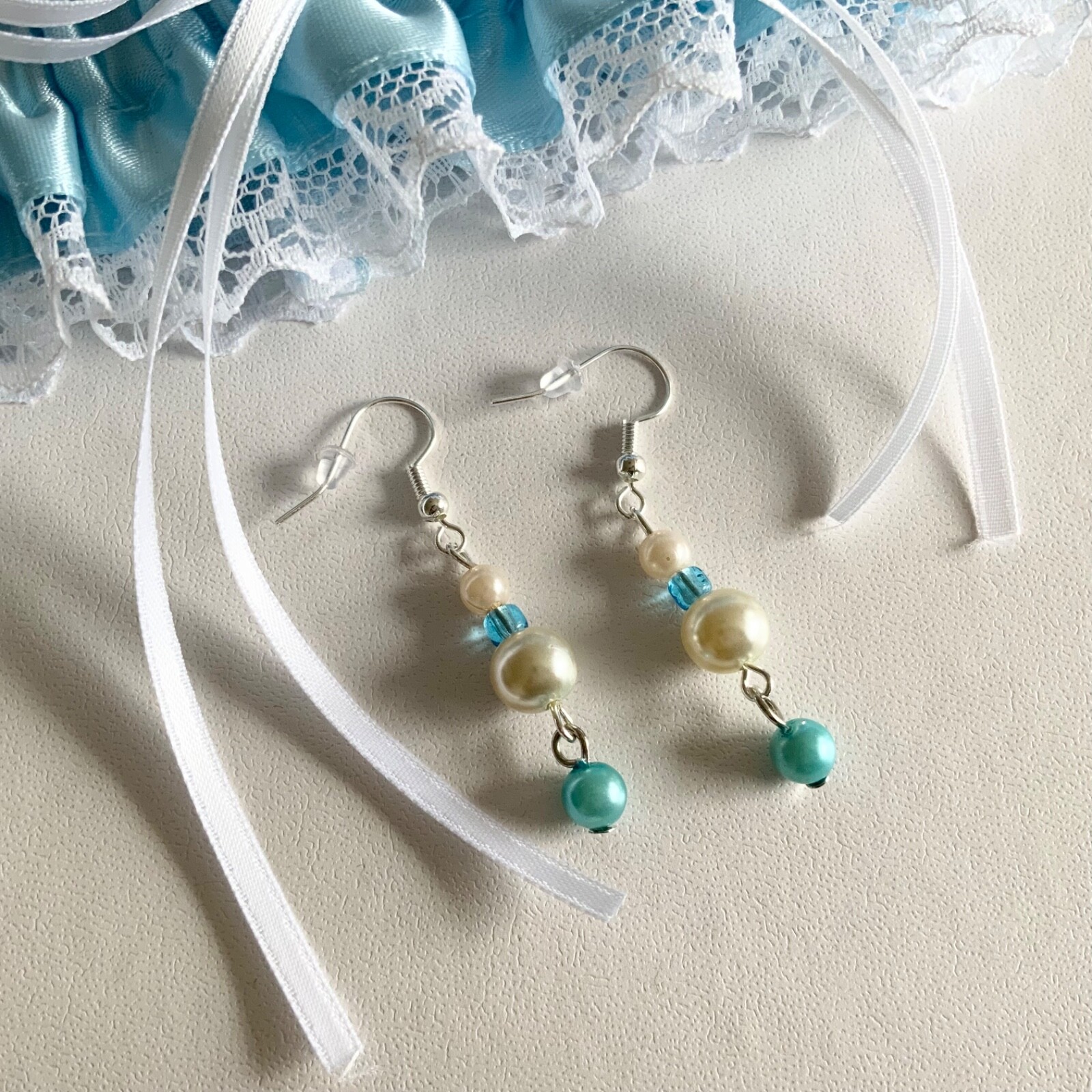 New Handcrafted Faux Pearl Beaded Dangle/Drop Earrings