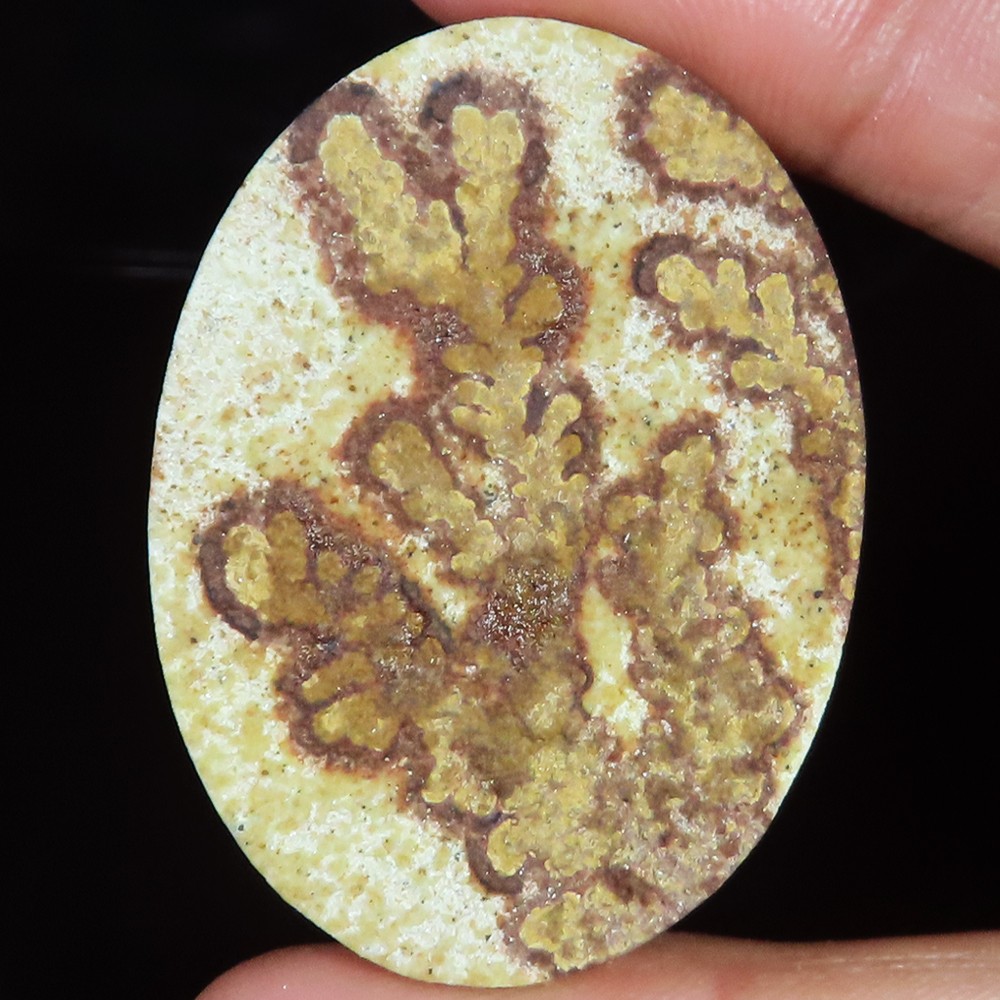 Psilomelane Dendrite Oval Cabochon Super Gemstone 84.05 Cts 34x46x5 mm BR297