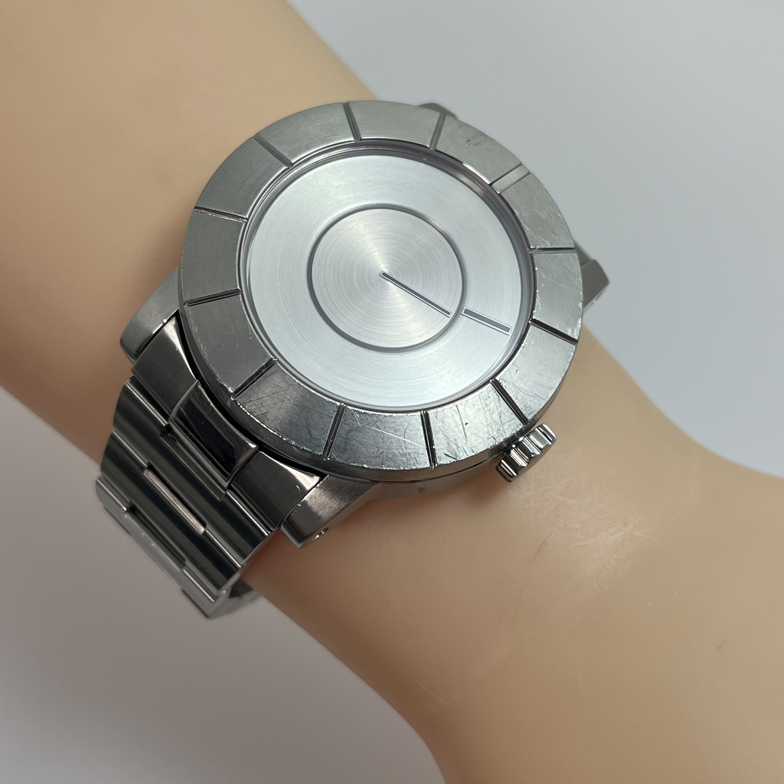 Rare Seiko ISSEY MIYAKE TO Automatic Watch Tokujin Yoshioka Silver SS Japan#B879