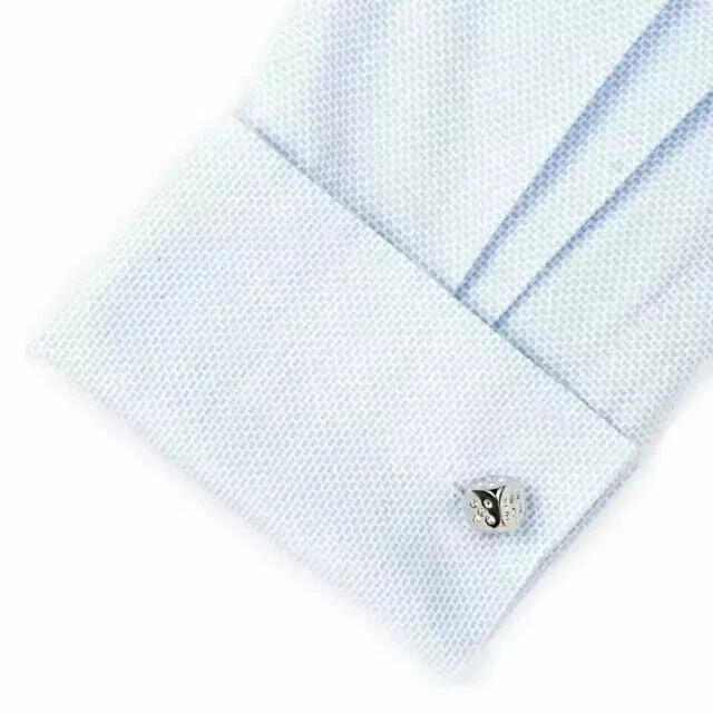 Men’s Wedding Cufflinks 2Ct Round Cut Lab Created Diamond 14K White Gold Plated