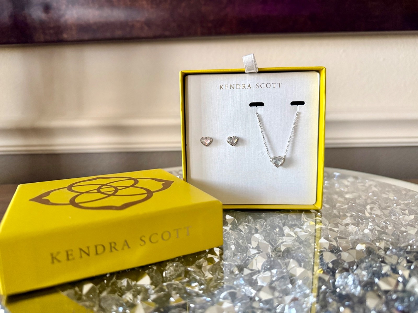 Kendra Scott Anna Heart Necklace and Earrings Set