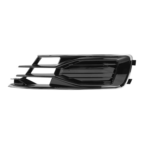 1pc Fog Light Grill for Audi A6 C7 2014-2018 Durable ABS Black Silver Tone
