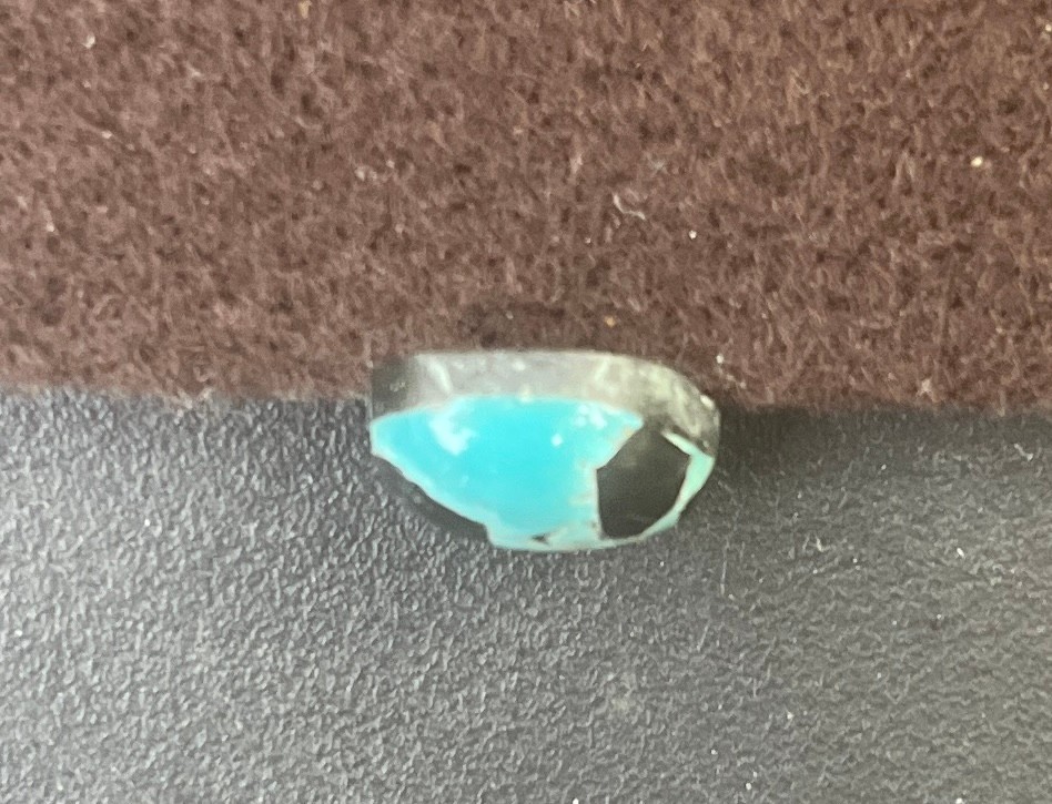Blue Moon Nevada Turquoise Freeform Cabochon 15x14x4.5mm 6.6cts Pseudomorph