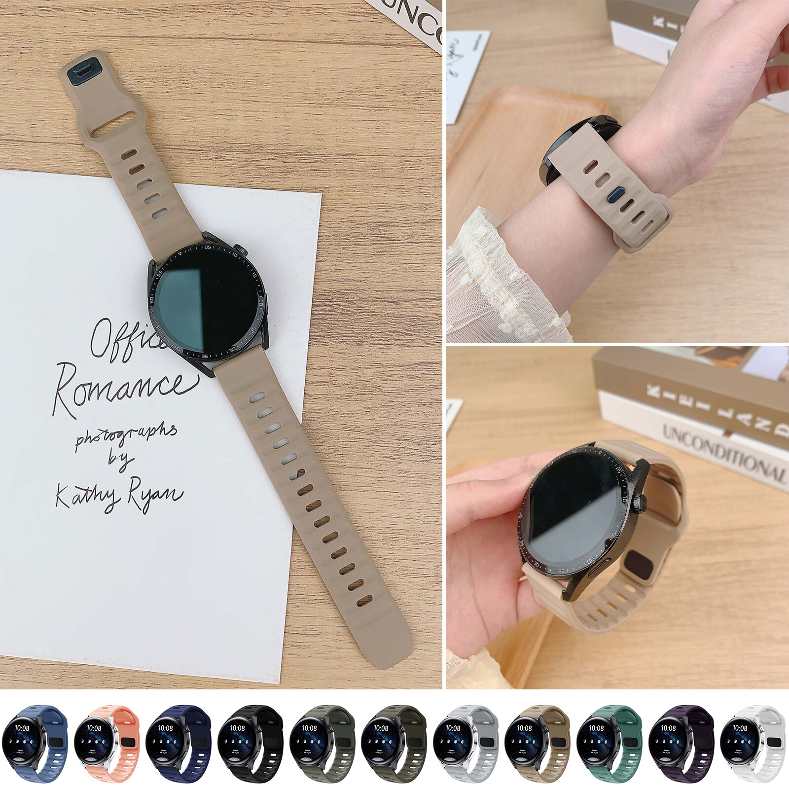 For Samsung Galaxy Watch 7 6 5 Pro 4 FE Soft Liquid Silicone Sport Band Strap