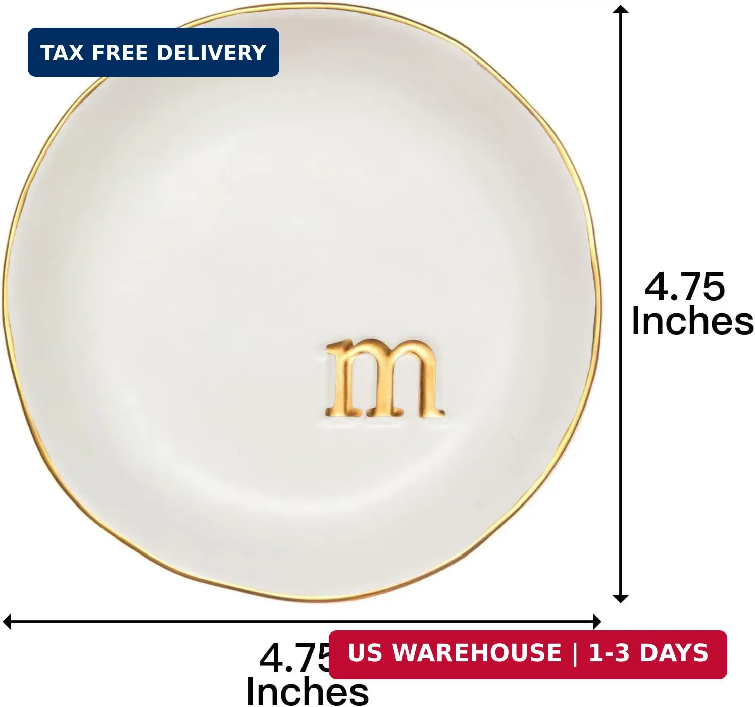 COLLECTIVE HOME Ceramic Jewelry Tray, Trinket Dish, Gifts for Women (M) | Mother