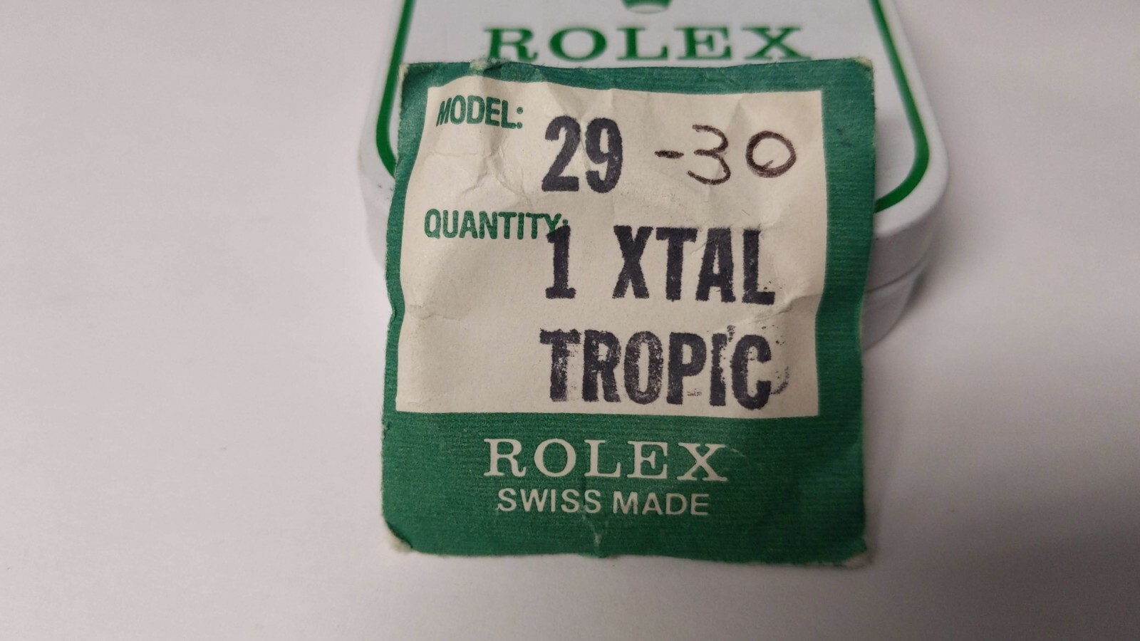 Genuine Rolex 25 29-30 Crystal acrylic 30.06mm open with tags low/no dome TROPIC